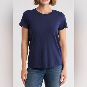 Madewell Navy Blue Women's Cotton Short Sleeved Tee Size Small